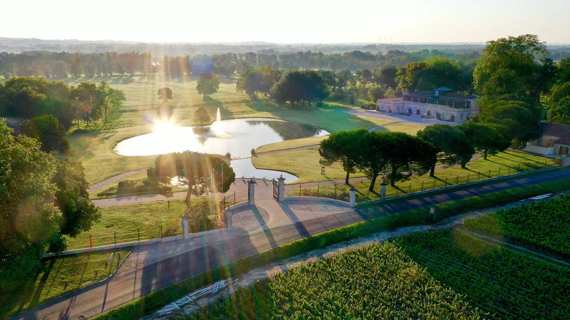 Chateau Dauzac aerial view