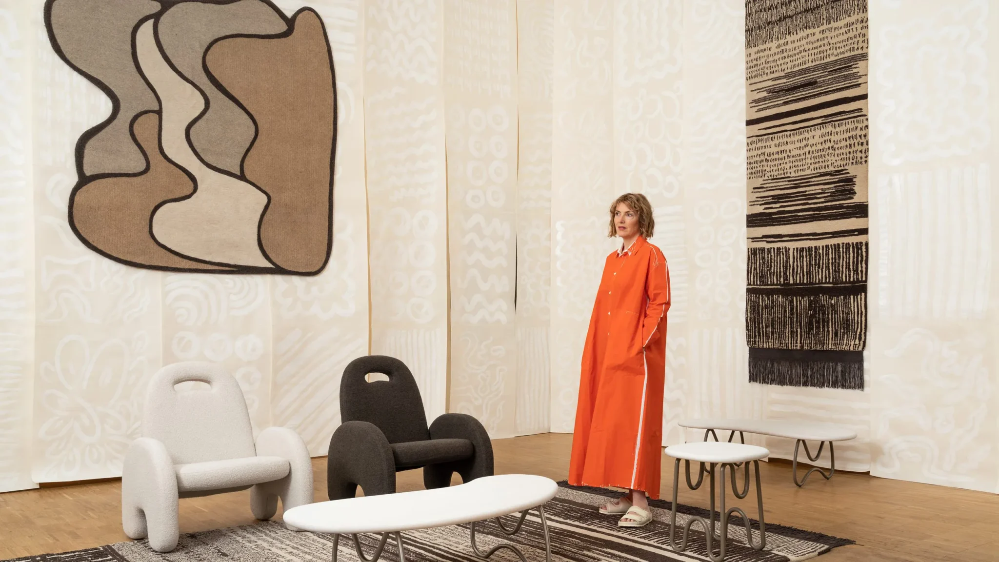Faye Toogood’s "Esquisses" collection for Maison Matisse at Milan Design Week 2023 featured an edible food installation