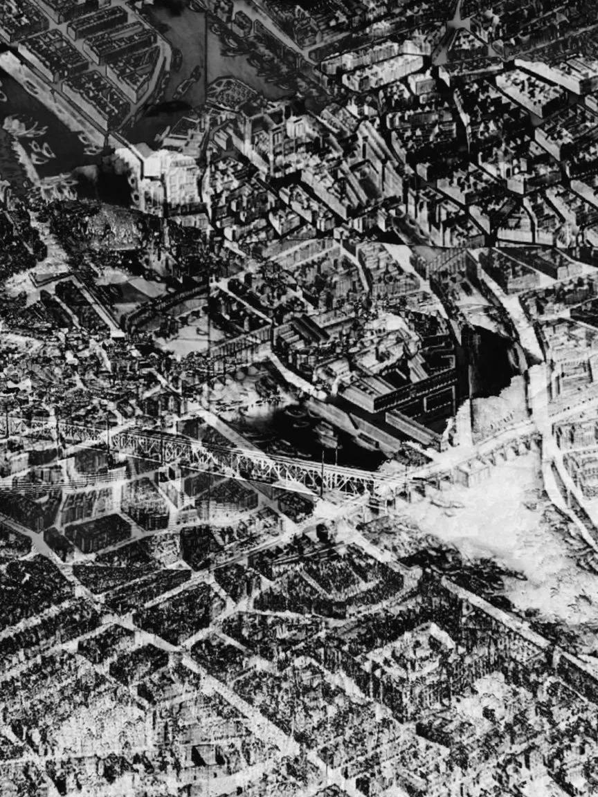 Paris Mosel album cover featuring a combination of images of Paris and Mosel