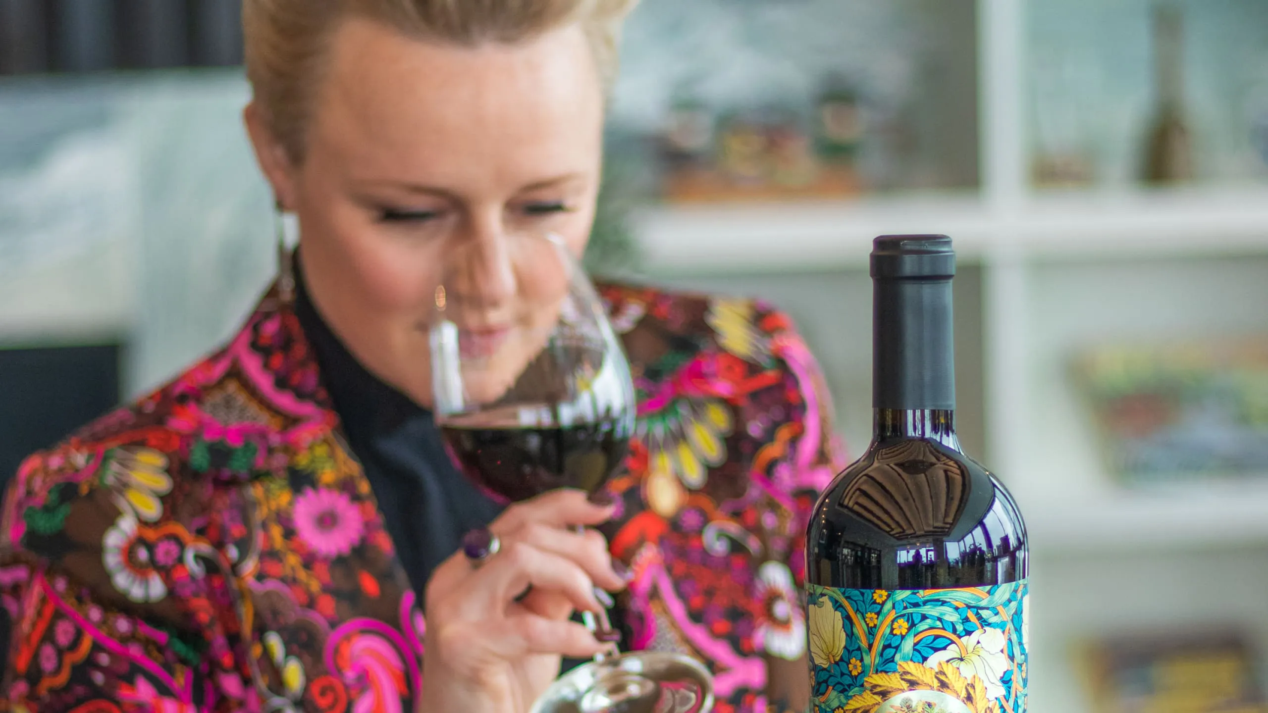 Person Tasting wine