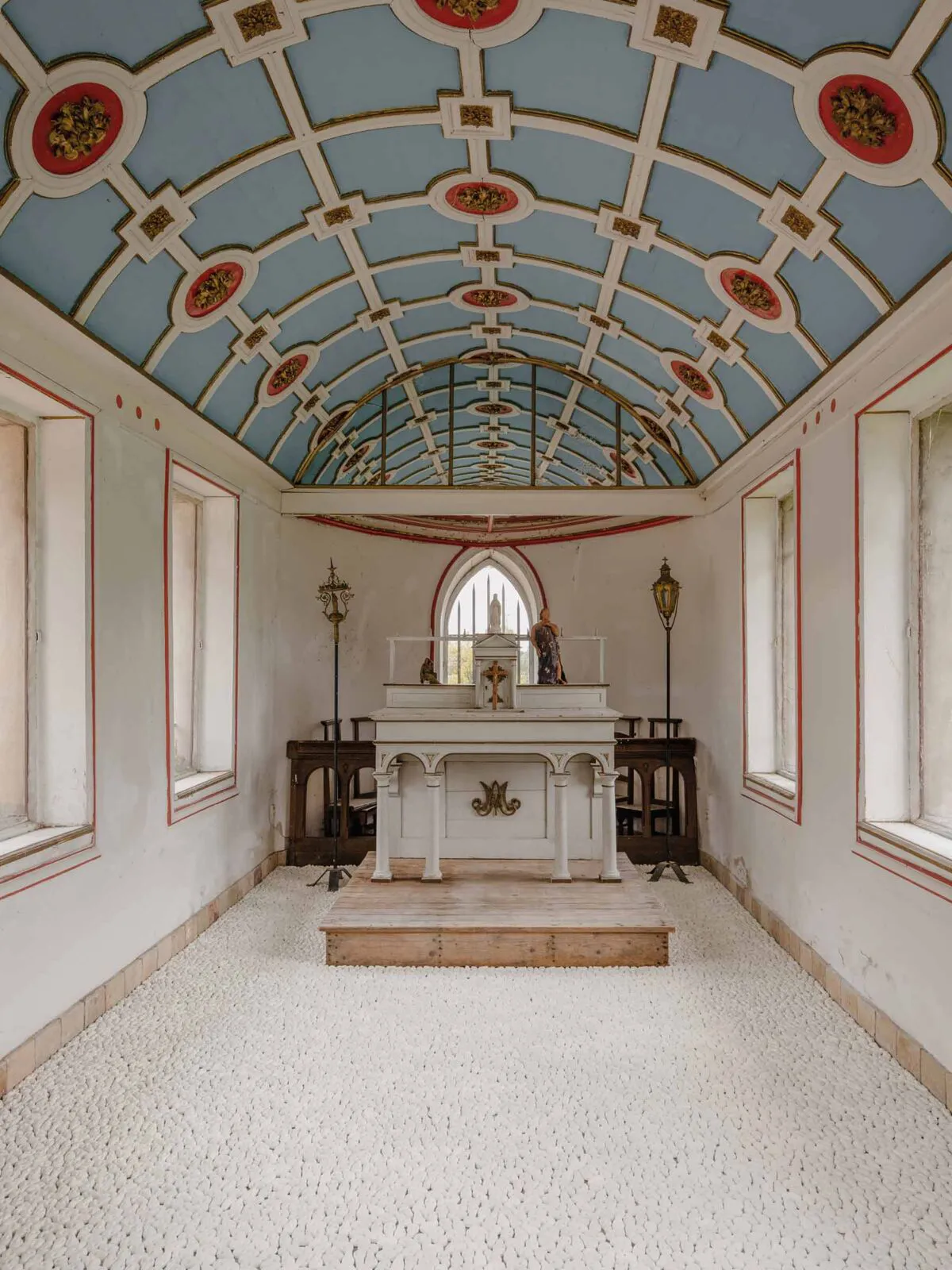What will you leave behind? (2021) by artist Nino Sarabutra at Château de Chevigny-en- Valière, France, in 2024