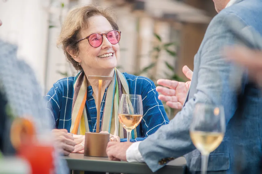 chef Alice Waters, at her restaurant, Chez Panisse, in Berkeley, California