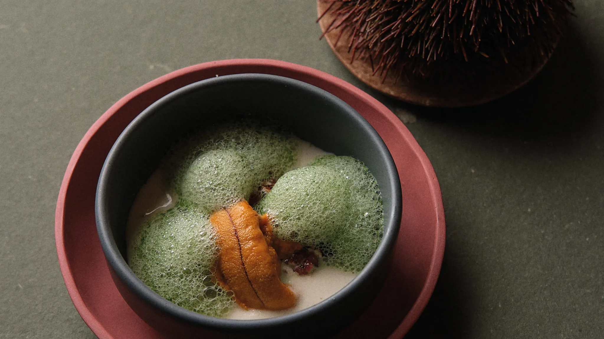 chef Pía León serves duck with nuez de Madre de Dios, a unique nut from the Madre de Dios region of the Amazon rainforest.