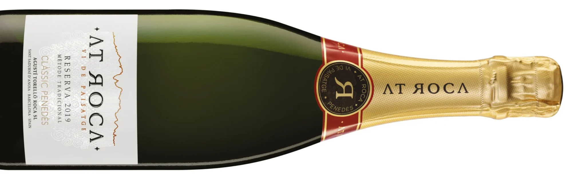 At Roca Reserva 2019 sparkling wine bottle