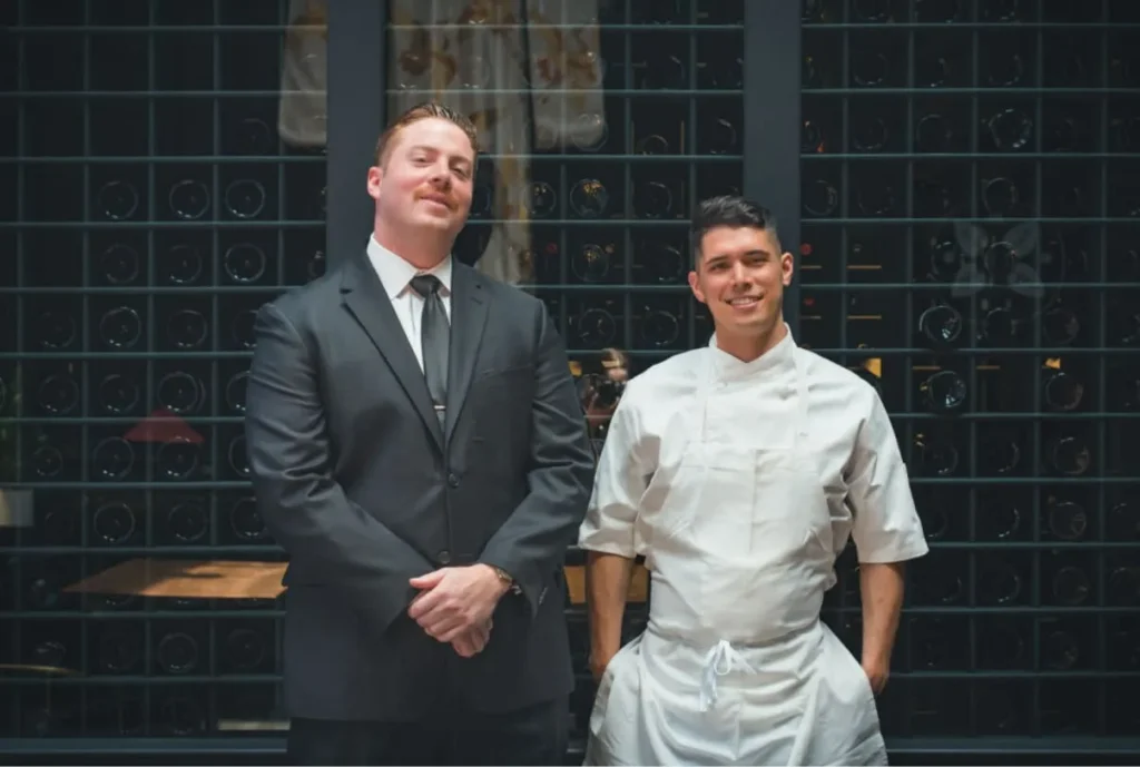 chef David Yoshimura and sommelier Ian Cobb